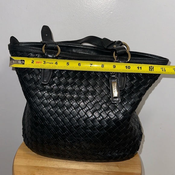 Cole Haan Black Woven Leather shoulder Bag - Picture 9 of 9